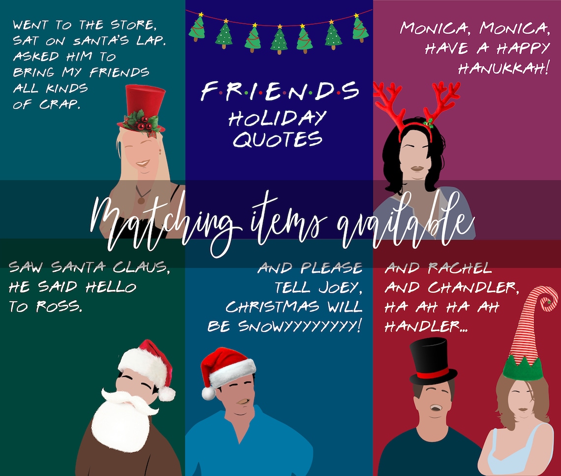 Friends TV Show Christmas Card Printable Friends Holiday  Etsy