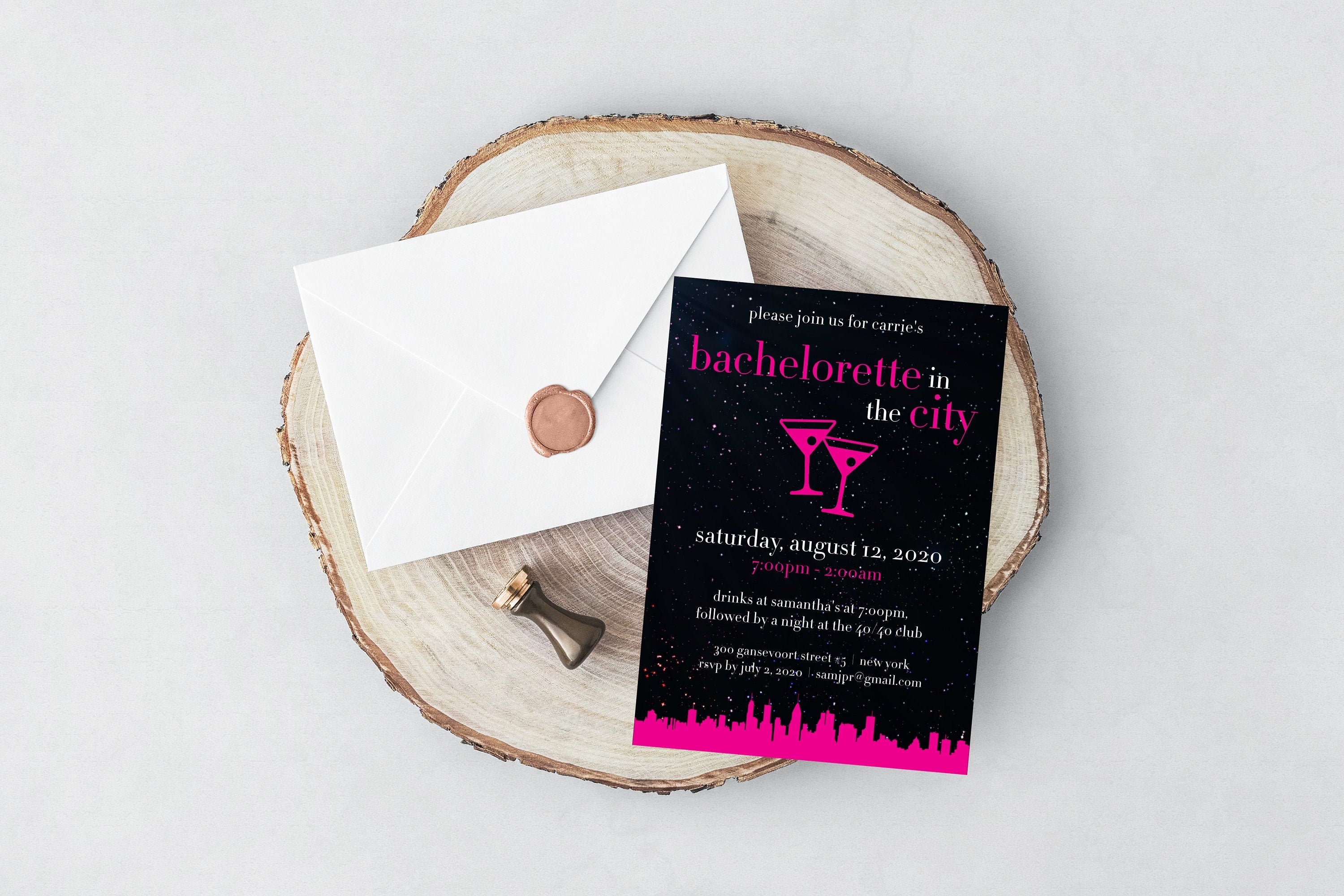Sex And The City Bachelorette Party Invitations Sex And The Etsy