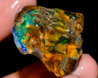 Natuurlijke Ethiopische opaal ruwe edelsteen voor het maken van sieraden (39,5 kt.)