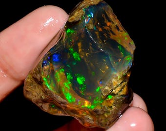 Natuurlijke Ethiopische opaal ruwe edelsteen voor het maken van sieraden (33 x 27 x 16 mm)