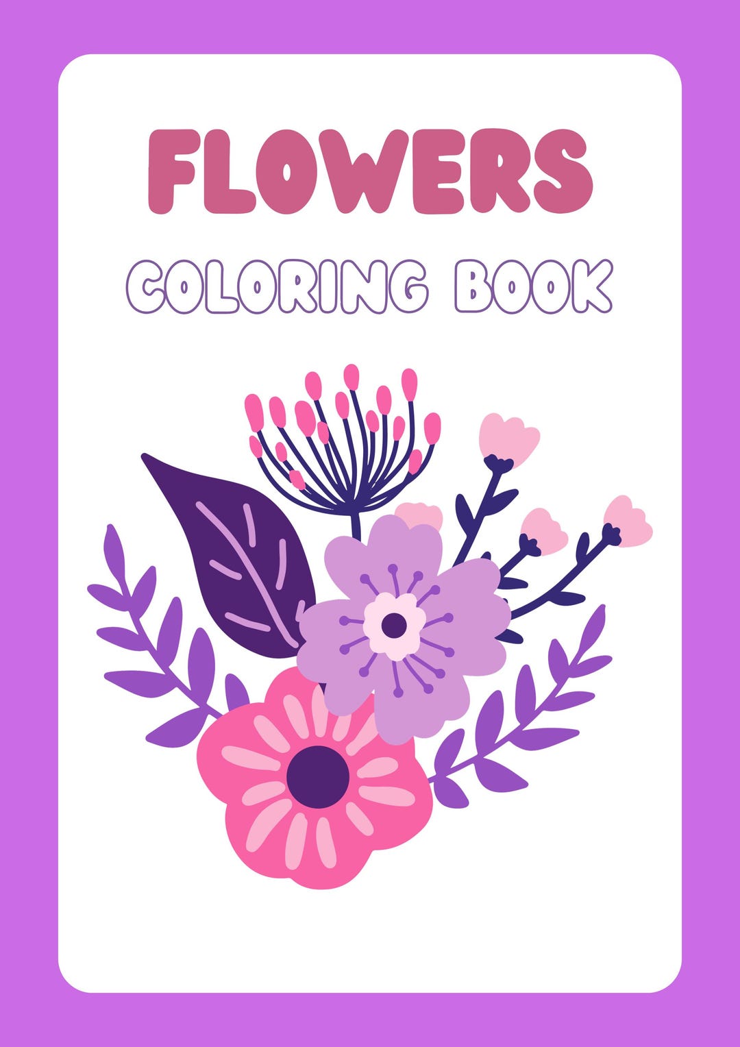 Flower Coloring Book Printable PDF 17 Pages - Etsy