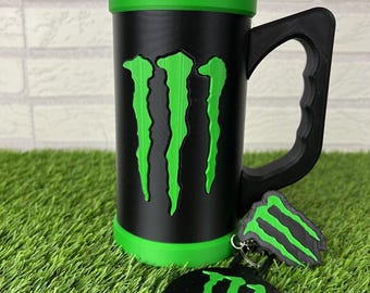 Porte-canettes pour deux tailles (500 ml et 330 ml), avec bouton de verrouillage/déverrouillage, ouvre-boîte et couvercle étanche - Cadeau pour gamer geek B