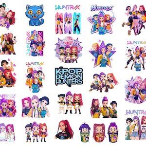 Huntrix Kpop Demon Hunters PNG SVG, Kpop Idol Group Shirt design, Girl Dinner Png, Saja Boys Girls Bands Png, Fans van Huntrix, DigitalDownload