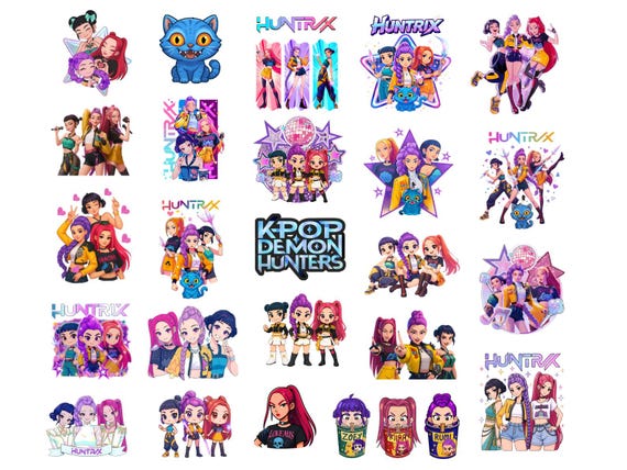 Huntrix Kpop Demon Hunters PNG SVG, Kpop Idol Group Shirt design,Girl Dinner Png,Saja Boys Girls Bands Png,Huntrix fans,DigitalDownload