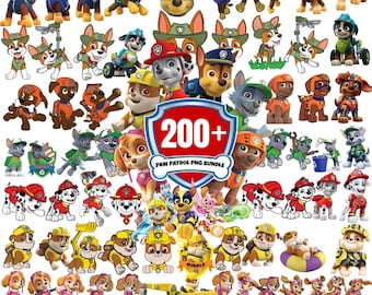 Paw-ty 250 archivos PNG, fuente paw-ty, paquete de imágenes prediseñadas (descarga digital)