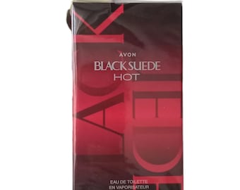 Avon Black Suede Hot Eau de Toilette Rare Discontinued Men’s Spicy Fragrance EDT