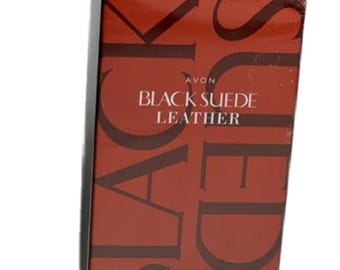 Avon Black Suede Leather Eau de Toilette Rare Discontinued Men’s Leather Fragrance EDT