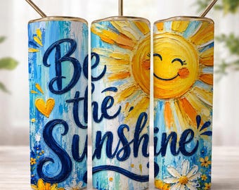 Summer Tumbler Wrap Png File Instant Digital Download Positive Quotes Png Sunflower Tumbler Design Sublimation Beach Lover Gift Summer Vibes