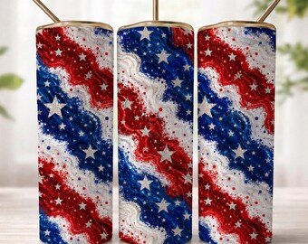 4th Of July Tumbler Wrap PNG red white blue Flag 20oz tumbler Sublimation stars and stripes pattern PNG Digital Download holiday gift ideas
