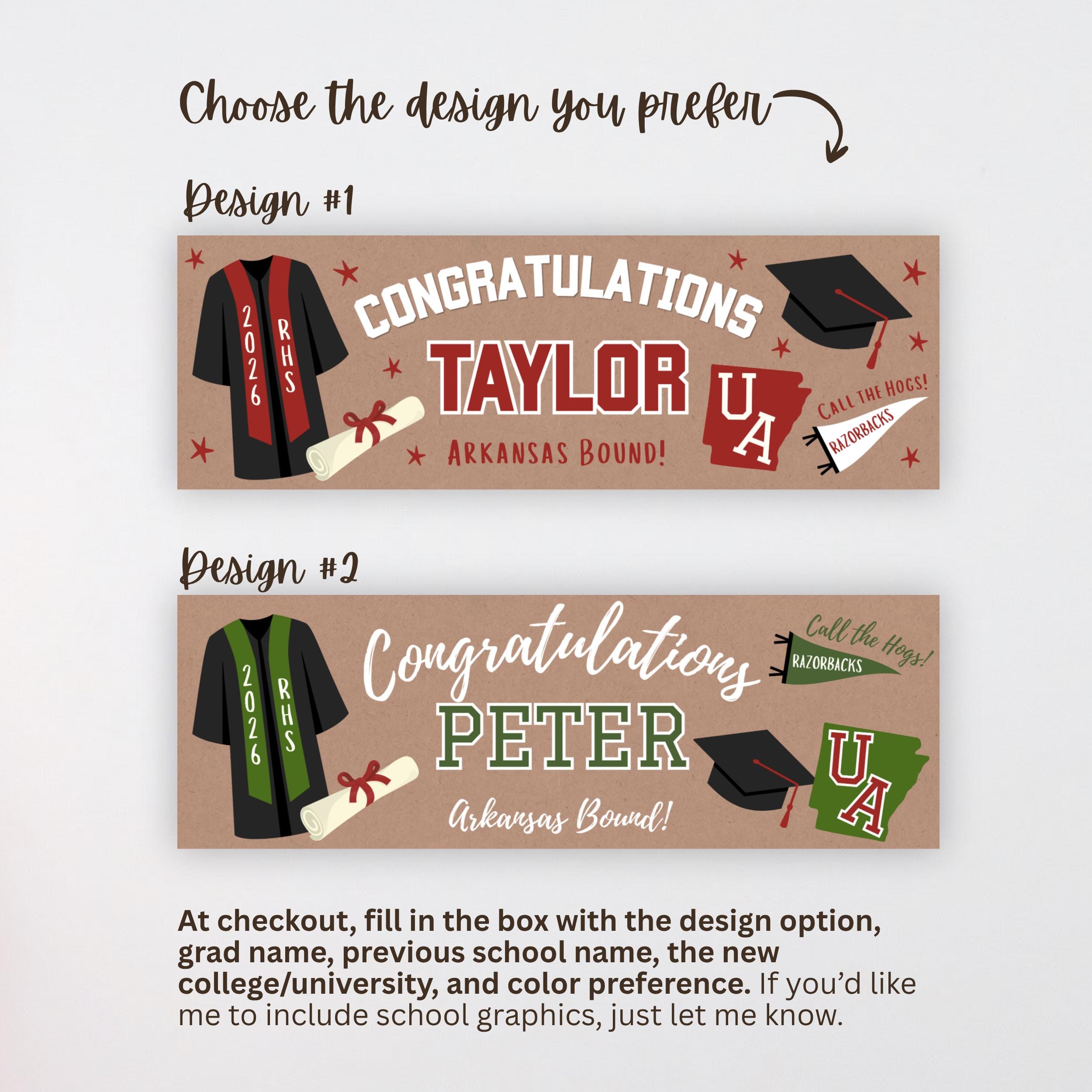 Graduation Party Banner | Custom High School College Party Sign | Made ...