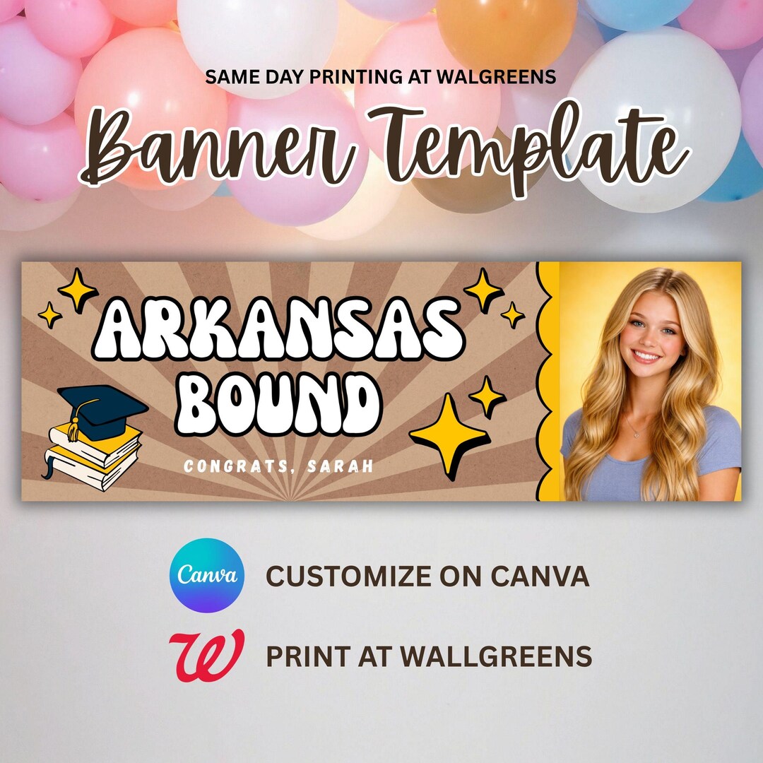 College Bound Custom Banner With Photo | College Customizable Banner ...