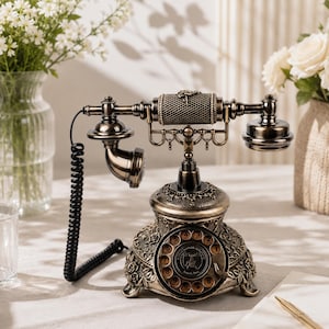Vintage Floral Audio Guest Book Phone, Wedding Voicemail Memory Station, Party Keepsake