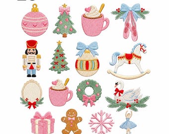 Christmas Embroidery Bundle, Nutcracker Ballet Icons, Holiday Machine Files (Digital Download)