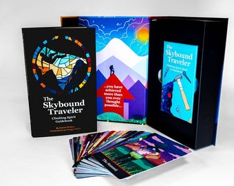 The Skybound Traveler Climbing Spirit Deck & Guidebook, carte simili ai tarocchi per scalatori di roccia, ghiaccio e montagne