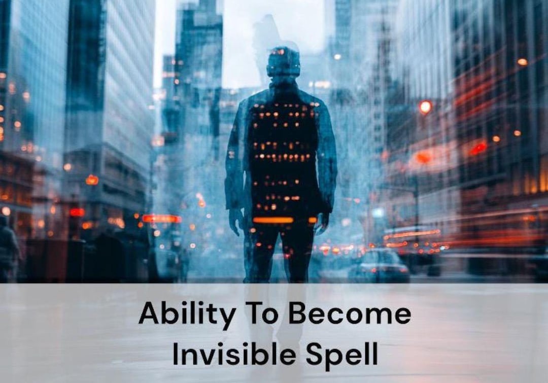 Easy Invisability Spell Energetic Invisibility Spell, Aura Softening, Quiet Presence (digital ...