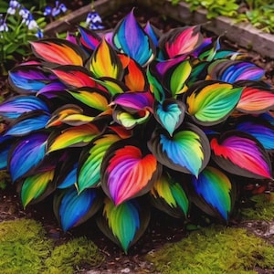 Rainbow Hosta Live Plant Shade Tolerant Perennial Colourful Foliage Garden Landscape Beauty