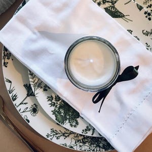 Personalized Upcycled Jar Scented Bow Candle Favors