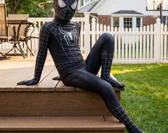 Schwarzes Spiderman Kostüm für Kinder