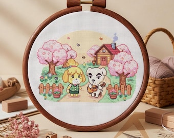Wechselscene Isabelle und K.K Kreuzstichmuster |  Großes Design (Digital PDF)