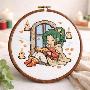 テラ・ブランドフォード クロスステッチパターン | FFVI 風刺繍 (デジタル PDF)