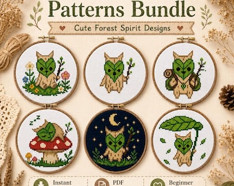 Korok Kreuzstichmuster Bundle • 6 Waldgeist Designs (PDF Download)