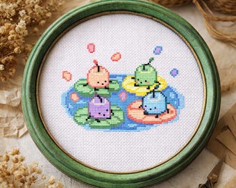 Junimos Kreuzstichmuster | Stardew Valley inspirierte Stickerei, anfängerfreundlich (Digitales PDF)
