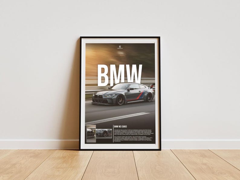 BMW M3 G80 Poster | Modern Automotive Wall Art (digital Download) - Etsy