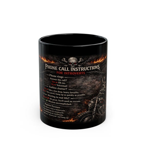 Heavy Metal Coffee Mug | Dark Humor Gift | Anti Social Biker Mug