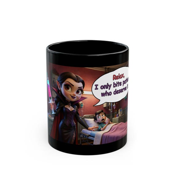 Nurse Mug / I Only Bite Patients Who Deserve It / Funny Nurse Coffee Cup