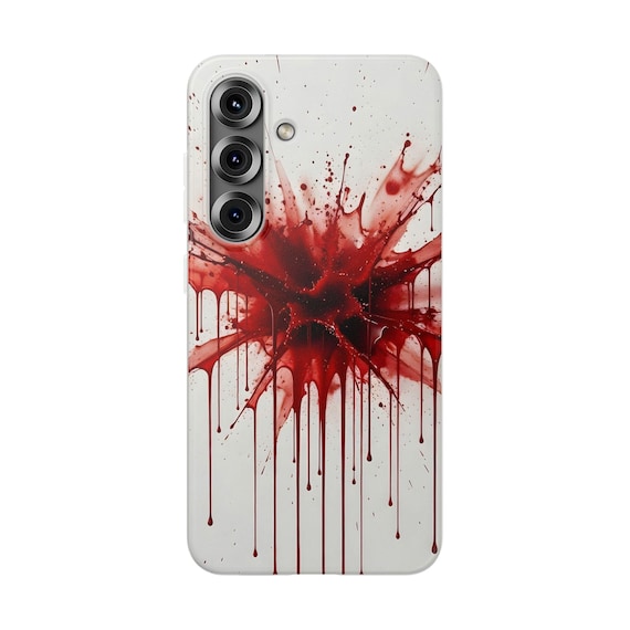 Bloody Aesthetic Samsung Galaxy Case / Gothic Red Blood Splatter Phone Cover / Dark Horror Style Protective Case for Samsung
