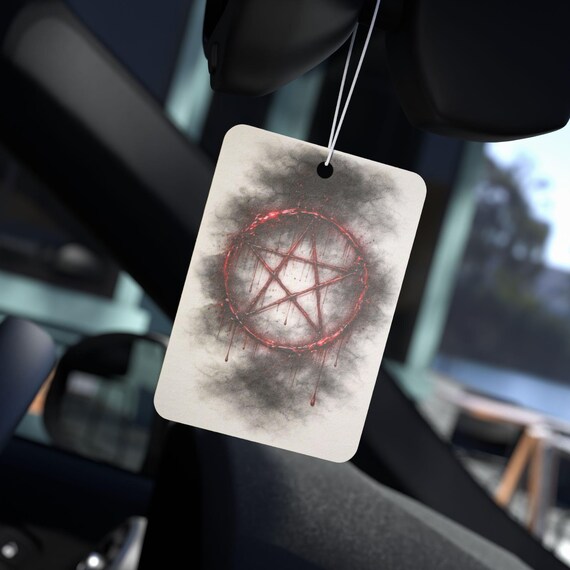Blood Rune Car Air Freshener | Dark Occult Symbol | Gothic Aesthetic Car Accessory | Witchcraft poison