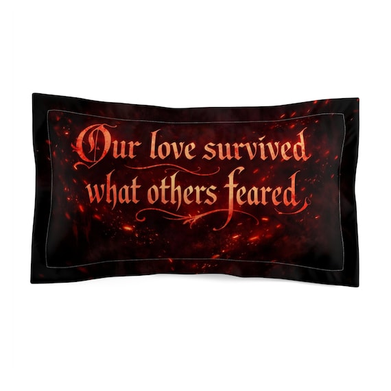 Dark Romance Pillow / Our Love Survived What Others Feared