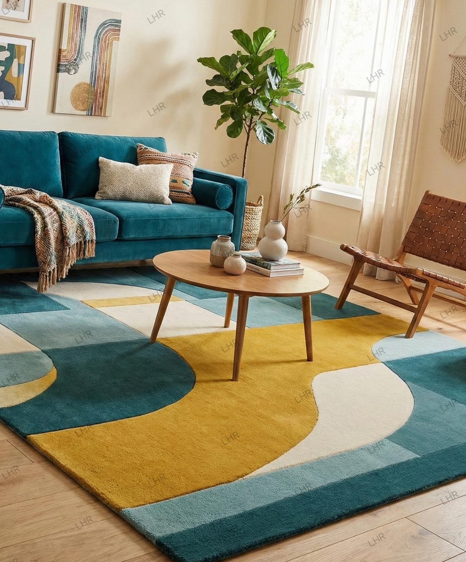 Mid century rug - Etsy 日本