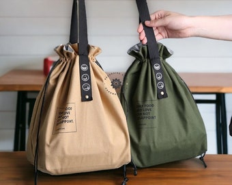 Canvas Lunch Bag Bento Box Handbag, Outdoor Portable Picnic Dinner Handbag,  Food Storage Bags, Bento Bag, Gift For Mother