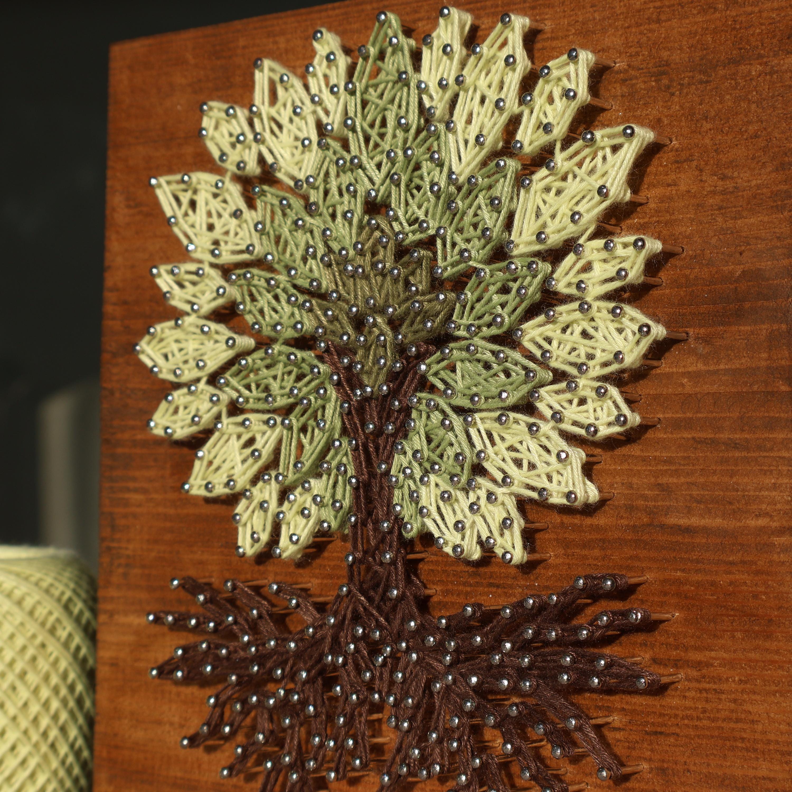 Tree of Life String Art DIY Kit, Mindful Adult Craft Kit, Wooden Nature ...