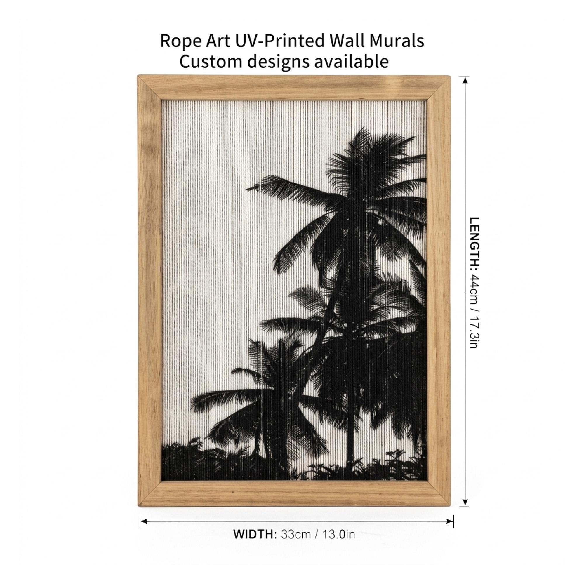 Custom Thread Art Mural UV Printed Natural Wood Frame Home Decor - Etsy