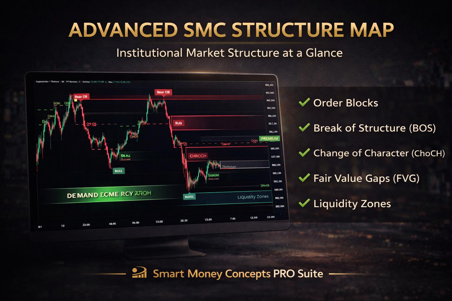 Smart Money Concepts PRO Suite – 2 Indicators Trading System (SMC ...