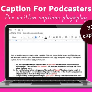 Podcast Instagram Captions! Perfect for promoting your episodes these captions will captivate your audience and drive engagement