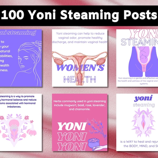 100 Yoni Instagram Post Templates, Yoni care, Yoni Instagram, Vagina care, Yoni Business, Vagina Templates, Yoni Steam, Yoni Specialist,