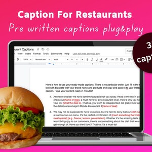 37 Restaurant Instagram caption for products done for you social media captions