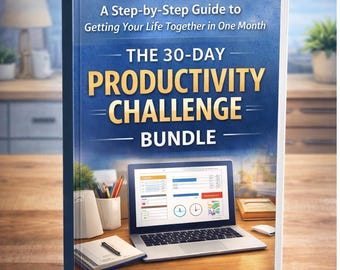 Libro electrónico del reto de productividad de 30 días / Guía paso a paso para reiniciar tu vida, enfocarte y disciplinarte para profesionales ocupados (Descarga en PDF)