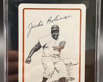 Jackie Robinson 1978 Landsman Sports Deck Div. Playing Cards 7 of Hearts ISA 10 GEM MT