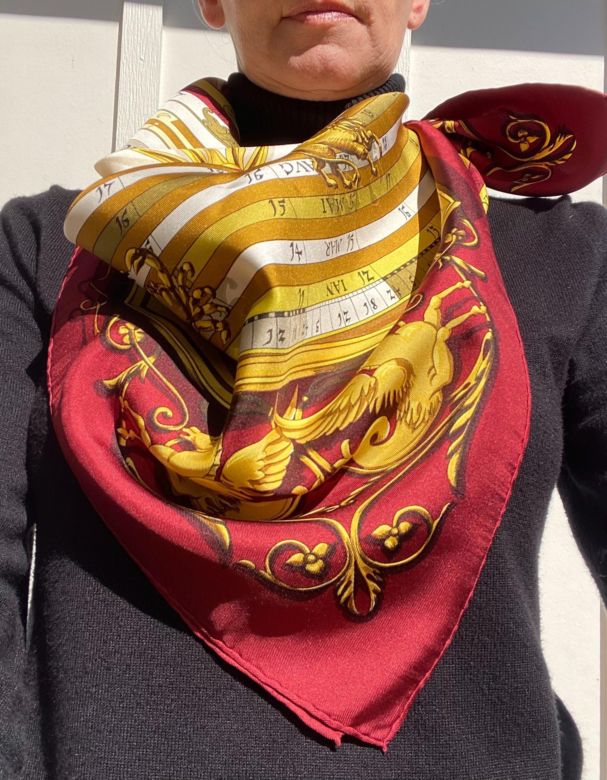 LA TOUR D’ARGENT Rare Late 80s Scarf. French Paris Scarf 47 x 47 Vintage Michel Delain Paris Bandana Small Square Scarf Navy  main image 2