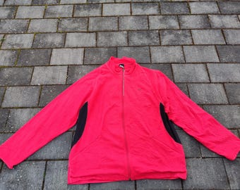 Chaqueta Nike vintage roja | Nike con cremallera de los 90 | Ropa deportiva Nike retro | Chaqueta deportiva Nike Y2K | Ropa urbana Nike vintage | Talla XXL