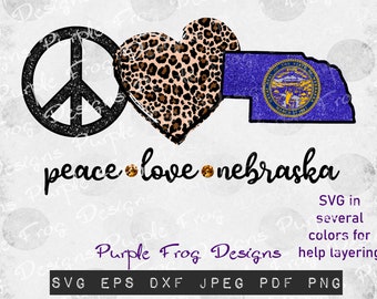 Nebraska Heart Svg Etsy