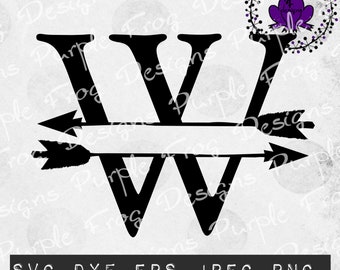 Download Split Letter W Svg Etsy