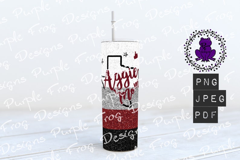 Texas A/&M tumbler college football design TGig /'em digital design printable 20oz skinny tumbler Aggie htv Aggie mom tumbler