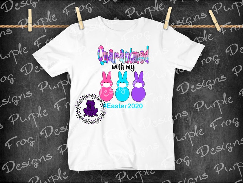 Download Easter 2020 svg Easter Quarantine svg Peeps svg watercolor ...
