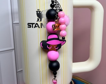 Queen Tumbler Charm: Colorful Beaded Juneteenth Stanley Cup Straw Dangle Birthday Girl