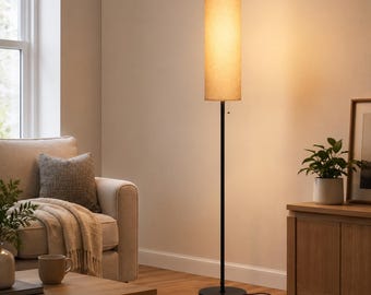 Modern LED Floor Lamp, Dimmable Standing Light with Remote, 3 Color Temperatures